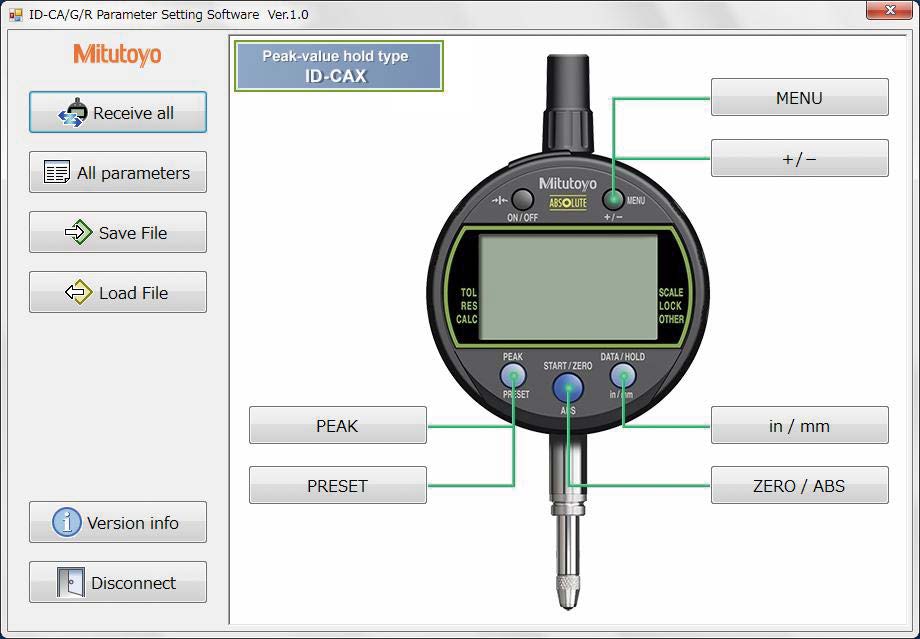 Parameter setting software