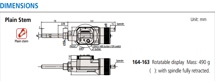 Digimatic Micrometer Heads Series 164 (2)