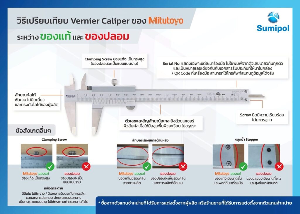 วิธีดู Vernier Caliper Mitutoyo ของแท้ vs ของปลอม สำหรับสถานศึกษาและงานวิศวกรรม อัปเดตล่าสุด 2026